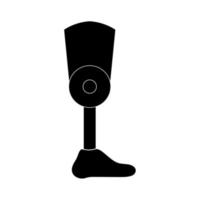 leg prosthesis silhouette style icon vector design