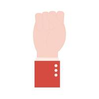 s hand sign language flat style icon vector design