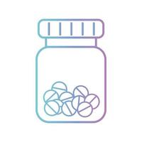 pills jar gradient style icon vector design