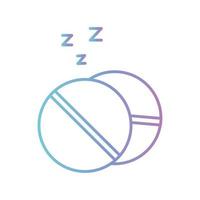 sleeping pills gradient style icon vector design