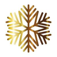 snowflake of color light gold over white background vector