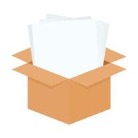 box with documents vector