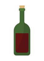 bottle of wine with green color vector
