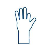 hand without a finger line style icon vector design