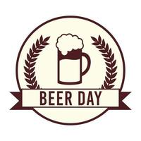 beer day badge vector