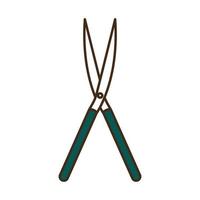 garden pliers line and fill style icon vector design