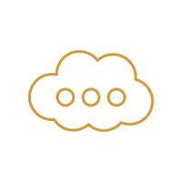 sleeping cloud bubble line style icon vector design