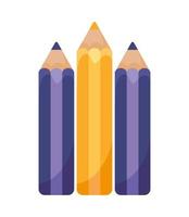 three pencils design vector