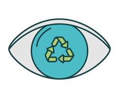 diseño de ojo ecológico vector