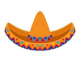 sombrero icon over white background vector