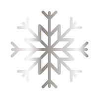 snowflake of color light gray with white background vector