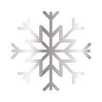 snowflake of color light gray with white background vector