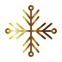 snowflake of color gold on white background vector