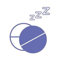 sleeping pills line and fill style icon vector design