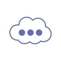 sleeping cloud bubble line and fill style icon vector design