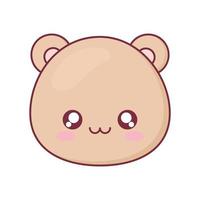 Diseño de vector de dibujos animados animal oso kawaii