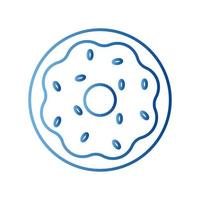 sweet donut gradient style icon vector design