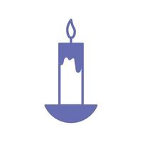 candle line and fill style icon vector design