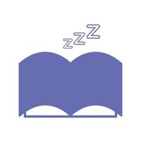 sleeping book line and fill style icon vector design