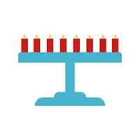 jewish menorah flat style icon vector design