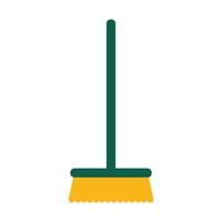 garden broom flat style icon vector design