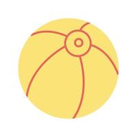 diseño de vector de icono de estilo plano de bola de verano
