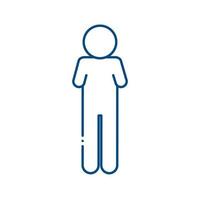 armless man line style icon vector design