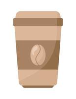 coffee cup icon over white background vector