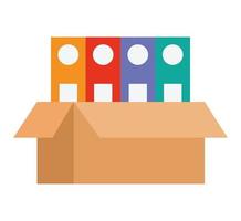 box with files vector