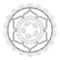 mandala silver flower shaped vector design