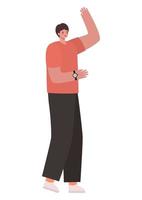 man dressed in dark pants vector