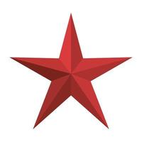 star with red color and five points vector