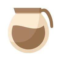 icono de jarra de café en fondo blanco vector