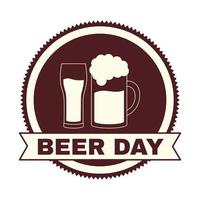 beer day emblem vector