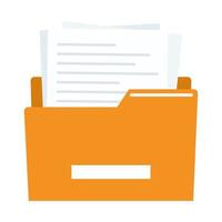 orange folder design vector