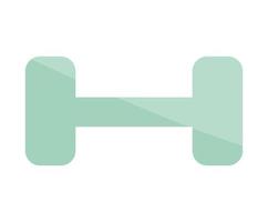 green dumbbell design vector