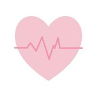 heart pulse flat style icon vector design