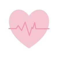 heart pulse flat style icon vector design