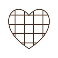 checkered heart line style icon vector design