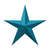 star with blue color and five points vector