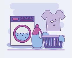 laundry items design vector