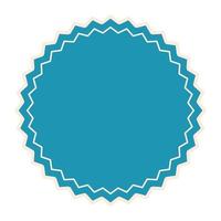 seal stamp of light blue color and one line white vector