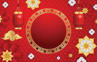 Lantern Chinese New Year Background vector