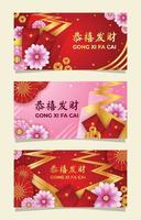 Hong Bao Gong Xi Fa Cai Banner vector