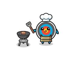 target archery barbeque chef with a grill vector