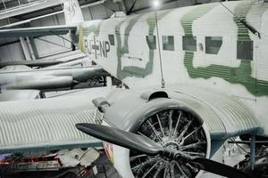 SINSHEIM, GERMANY - OCTOBER 16, 2018 Technik Museum. World war two. Historical old airplanes indoors at the exhibition photo