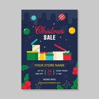 cartel de venta chrismast vector