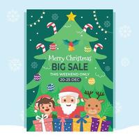 Christmas Big Sale Poster Concept vector