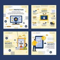 Security or Information Privacy Social Media Post vector