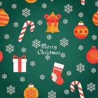 Flat Element Christmas Background vector